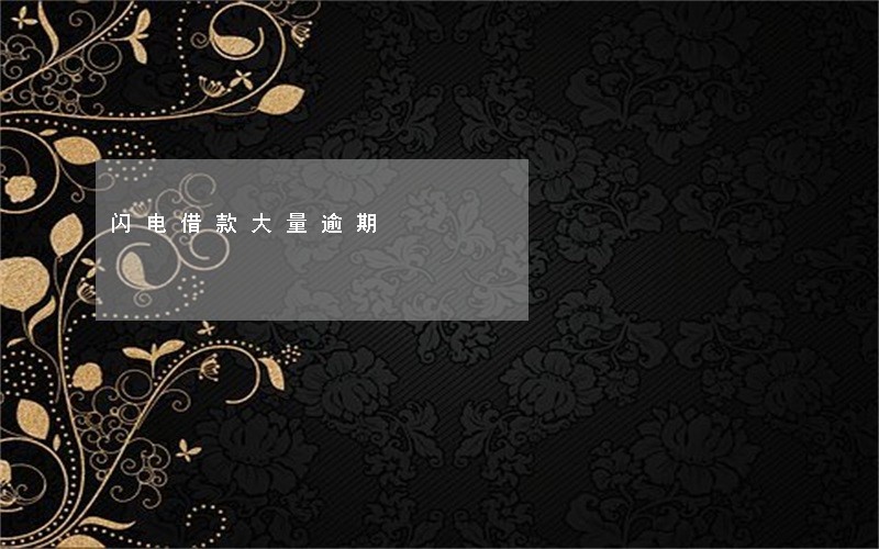 闪电借款大量逾期 闪电借款大量逾期