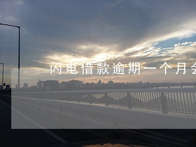 闪电借款逾期一个月会上门吗 闪电借款逾期一个月会上门吗