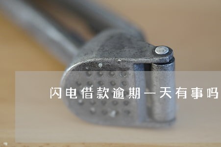 闪电借款逾期一天有事吗