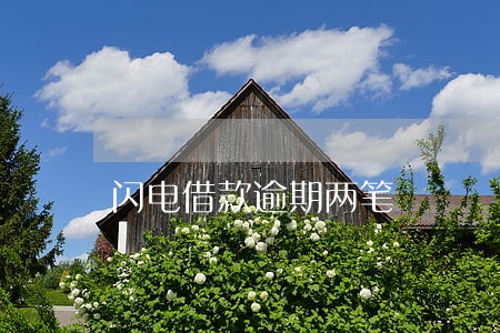 闪电借款逾期两笔 闪电借款逾期两笔