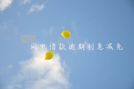 闪电借款逾期利息减免 闪电借款逾期利息减免