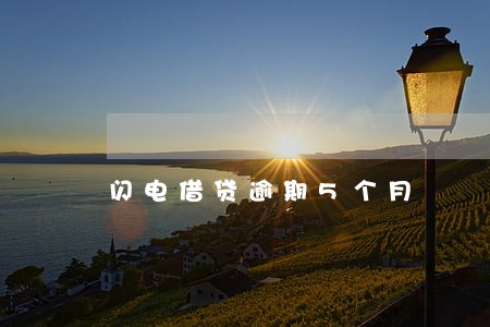 闪电借贷逾期5个月 闪电借贷逾期5个月
