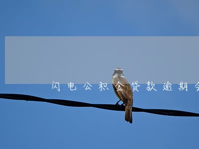 闪电公积金贷款逾期会怎么样 闪电公积金贷款逾期会怎么样