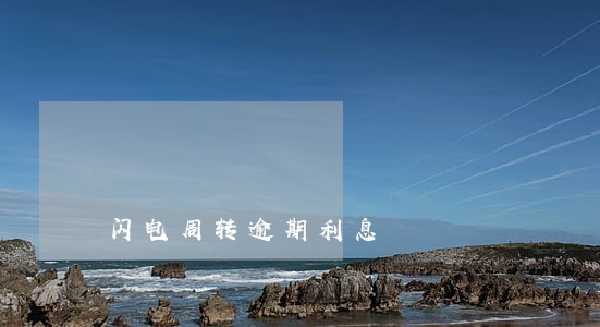 闪电周转逾期利息 闪电周转逾期利息