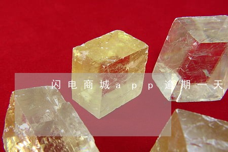 闪电商城app逾期一天 闪电商城app逾期一天