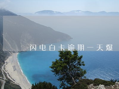 闪电白卡逾期一天爆