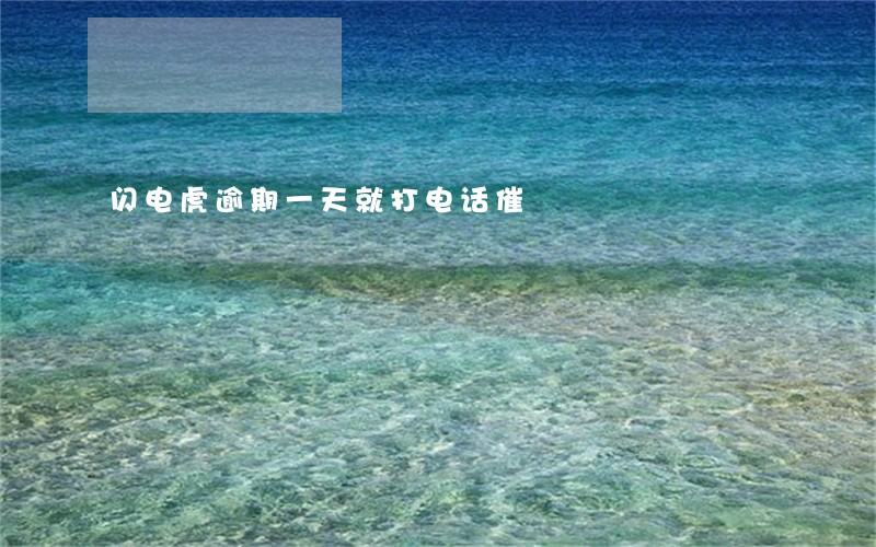 闪电虎逾期一天就打电话催 闪电虎逾期一天就打电话催