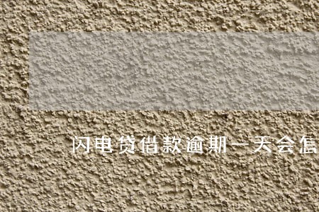 闪电贷借款逾期一天会怎么样 闪电贷借款逾期一天会怎么样