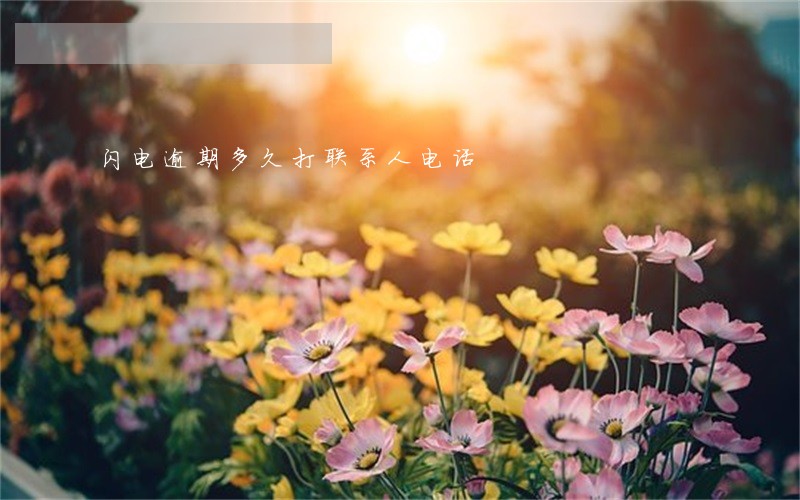 闪电逾期多久打联系人电话 闪电逾期多久打联系人电话