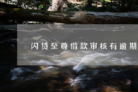 闪贷至尊借款审核有逾期 闪贷至尊借款审核有逾期