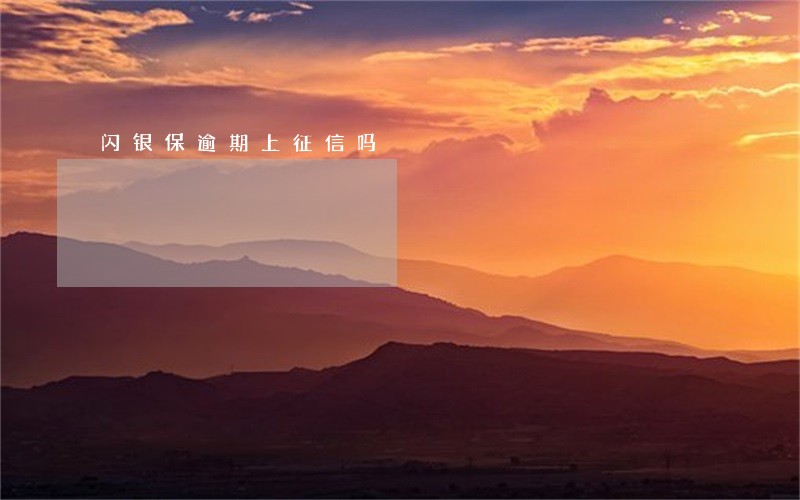 闪银保逾期上征信吗