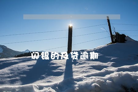 闪银的及贷逾期 闪银的及贷逾期