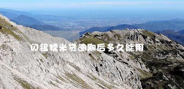 闪银糯米贷逾期后多久能用 闪银糯米贷逾期后多久能用