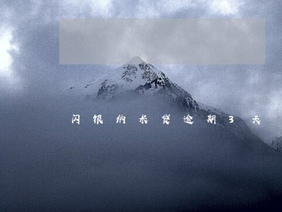 闪银纳米贷逾期3天 闪银纳米贷逾期3天
