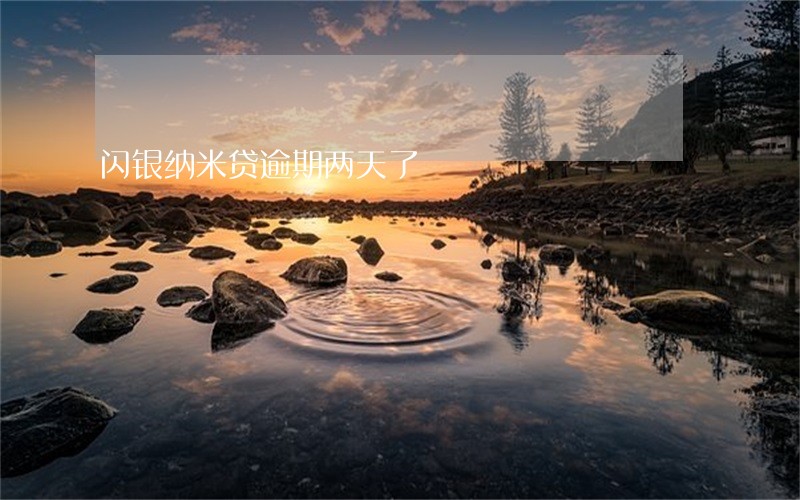 闪银纳米贷逾期两天了 闪银纳米贷逾期两天了