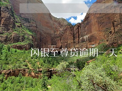 闪银至尊贷逾期一天上征信吗 闪银至尊贷逾期一天上征信吗