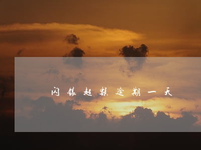 闪银超额逾期一天 闪银超额逾期一天