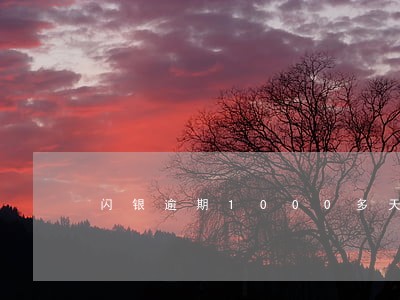 闪银逾期1000多天 闪银逾期1000多天