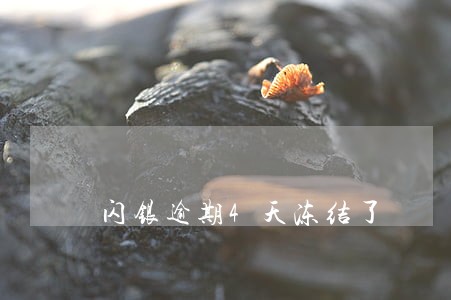 闪银逾期4天冻结了 闪银逾期4天冻结了