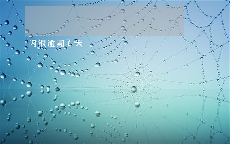 闪银逾期7天 闪银逾期7天