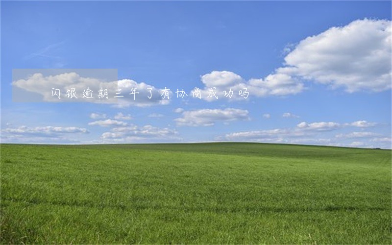 闪银逾期三年了有协商成功吗 闪银逾期三年了有协商成功吗