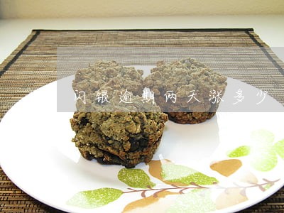 闪银逾期两天涨多少 闪银逾期两天涨多少