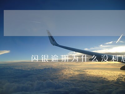 闪银逾期为什么没利息 闪银逾期为什么没利息
