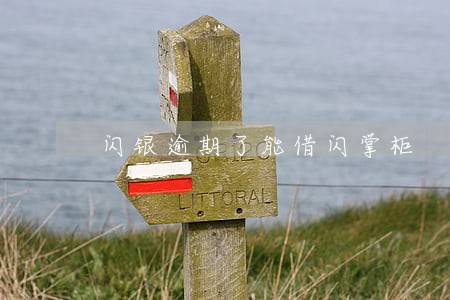闪银逾期了能借闪掌柜