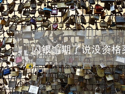 闪银逾期了说没资格买卡 闪银逾期了说没资格买卡
