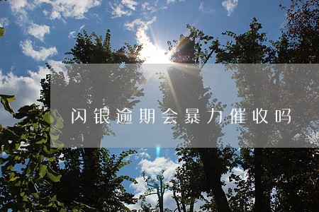 闪银逾期会暴力催收吗 闪银逾期会暴力催收吗