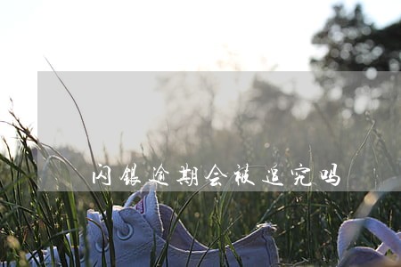 闪银逾期会被追究吗 闪银逾期会被追究吗