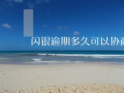 闪银逾期多久可以协商滞纳金吗 闪银逾期多久可以协商滞纳金吗
