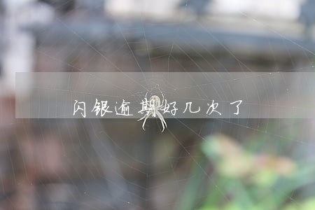 闪银逾期好几次了 闪银逾期好几次了