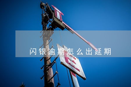 闪银逾期怎么出延期 闪银逾期怎么出延期