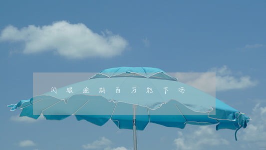 闪银逾期百万能下吗 闪银逾期百万能下吗