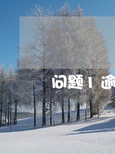 问题1逾期信贷信息是指 问题1逾期信贷信息是指