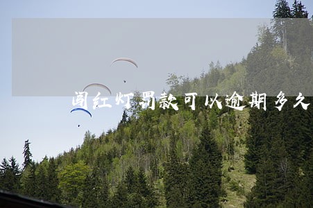 闯红灯罚款可以逾期多久 闯红灯罚款可以逾期多久