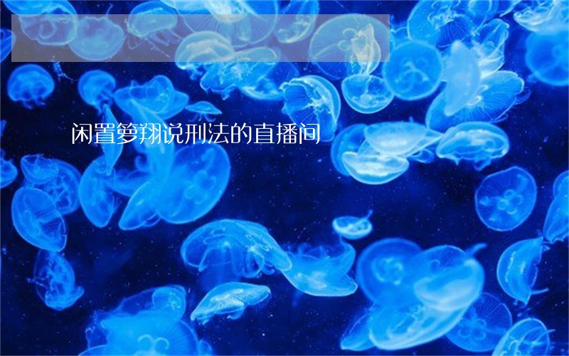 闲置箩翔说刑法的直播间 闲置箩翔说刑法的直播间