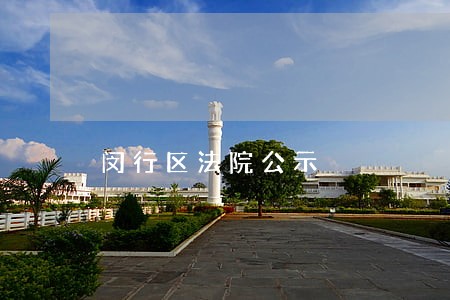 闵行区法院公示 闵行区法院公示