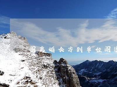 闹离婚女方到单位闹违法 闹离婚女方到单位闹违法