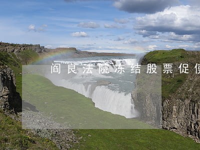 阎良法院冻结股票促使还款 阎良法院冻结股票促使还款