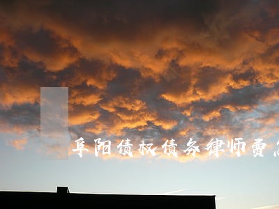 阜阳债权债务律师费怎么算 阜阳债权债务律师费怎么算