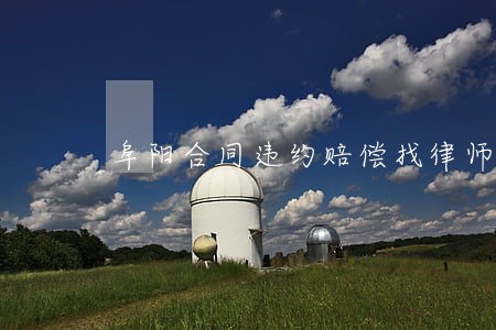 阜阳合同违约赔偿找律师 阜阳合同违约赔偿找律师