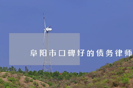 阜阳市口碑好的债务律师电话 阜阳市口碑好的债务律师电话