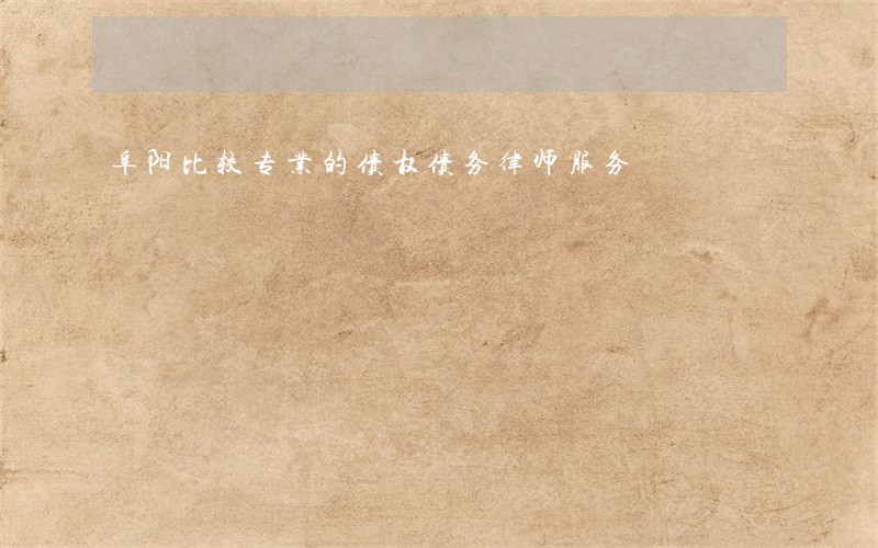 阜阳比较专业的债权债务律师服务 阜阳比较专业的债权债务律师服务