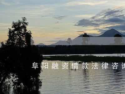 阜阳融资借款法律咨询
