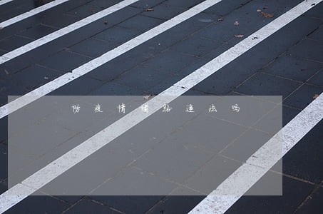 防疫情堵路违法吗