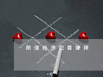 阳信经济犯罪律师 阳信经济犯罪律师