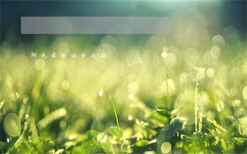 阳光保险信贷逾期 阳光保险信贷逾期