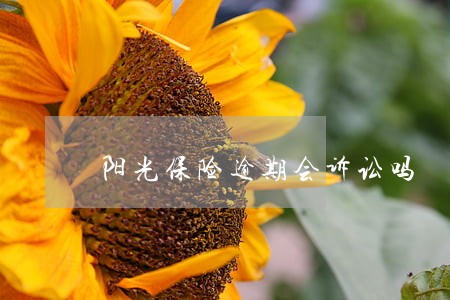 阳光保险逾期会诉讼吗